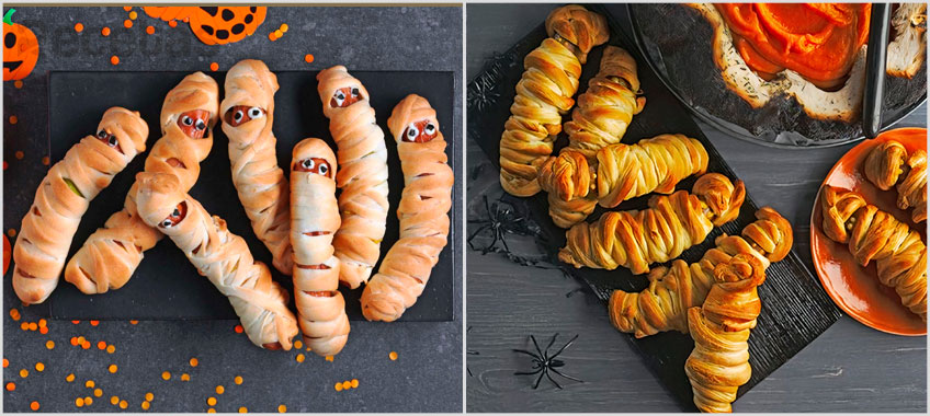 Salchichas Momia Envueltas en Masa de Croissant